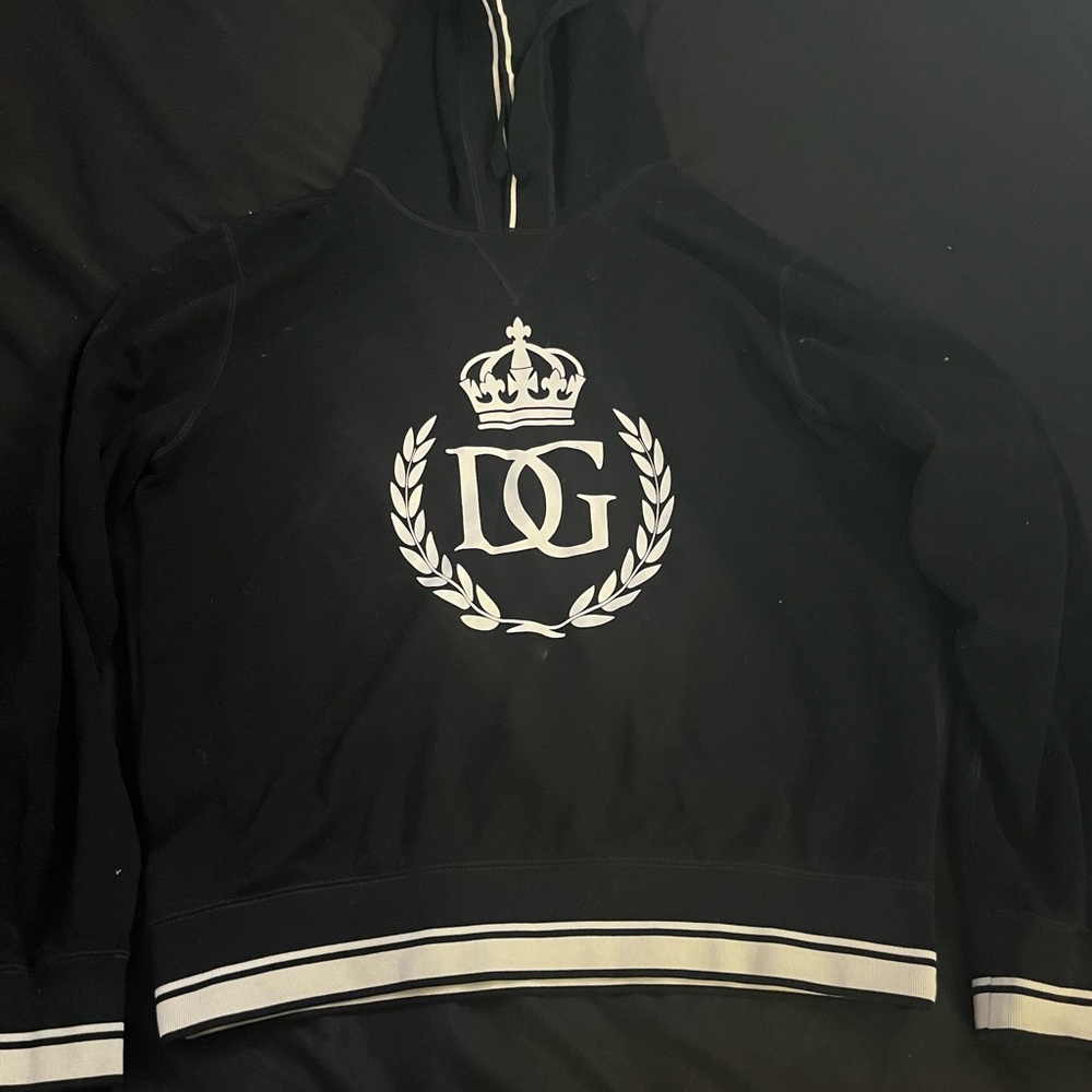 Dolce & Gabbana Black Sweater with Monogram Design